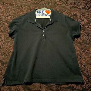 Women’s L.L. Bean navy blue polo shirt size large.